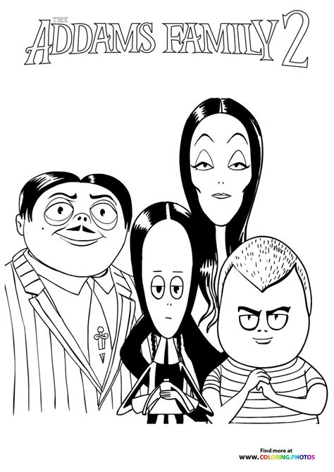 Addams Family Coloring Pages